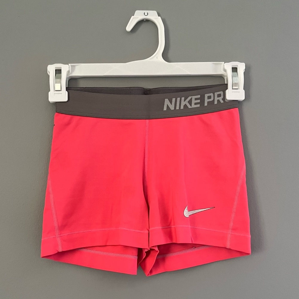 XS, pink Nike bike shorts